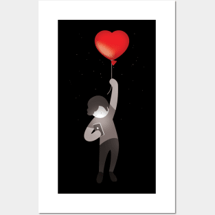 Floating Heart Posters and Art